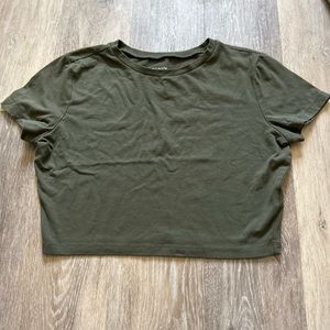 Green crop top